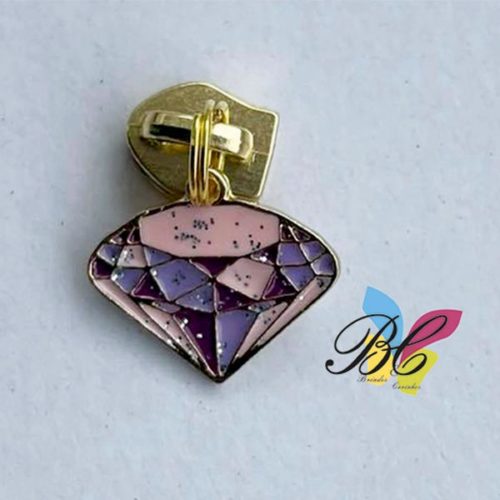 Cursor para fecho zipper no formato Diamante (roxo)