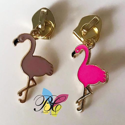 Cursor para fecho zipper no formato flamingo