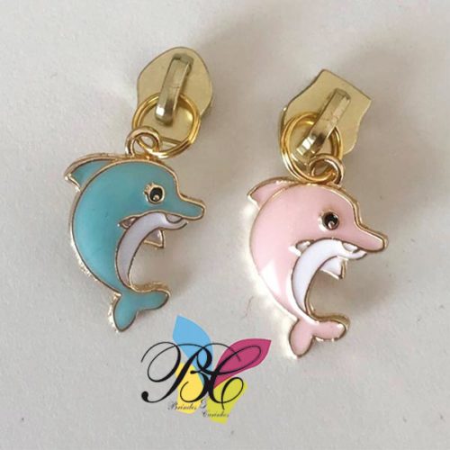 Cursor para fecho zipper no formato golfinho