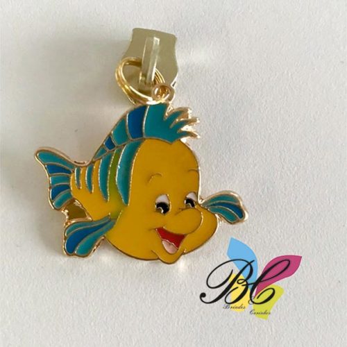 Cursor para fecho zipper no formato Linguado (coleção pequena sereia)