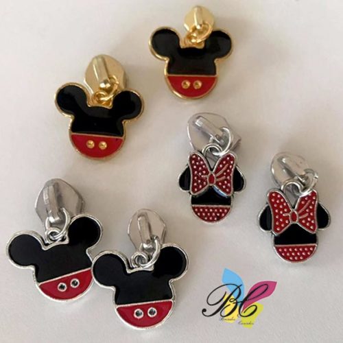 Cursor para fecho zipper no formato Mickey (simples)