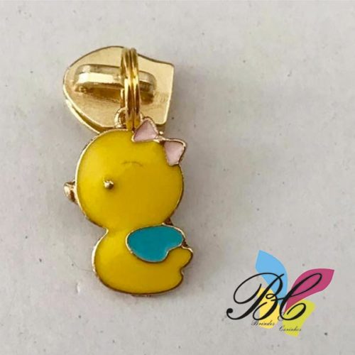 Cursor para fecho zipper no formato de um pequeno com asa azul