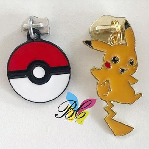 Cursor para fecho zipper no formato de pokémon