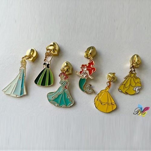 Cursor para fecho zipper da coleção princesas