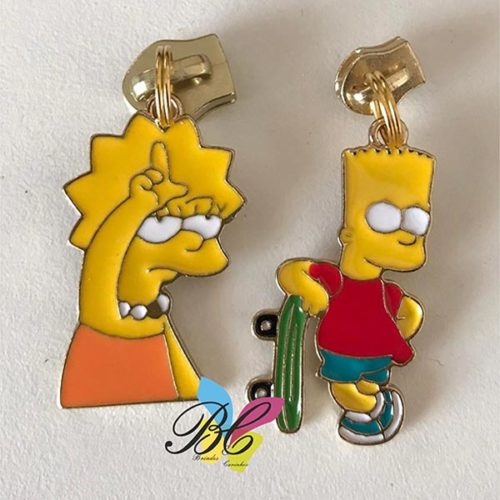 Cursor para fecho zipper da coleção simpsons