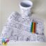 Caneca para pintar lápis desenhos